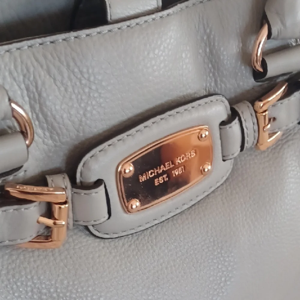 Michael Kors Gray Leather Handbag- HB272 - Picture 2 of 7